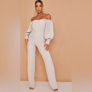 PRETTY LITTLE THING 
Corset Jumpsuit
STONE 
SIZE US 0
NEW WITH TAGS